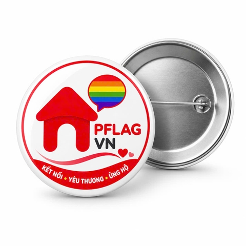 Huy Hiệu PFLAG Việt Nam 44mm Mẫu Mới 2026 - Phụ Kiện Cài Áo, Balo Cho Cộng Đồng LGBT