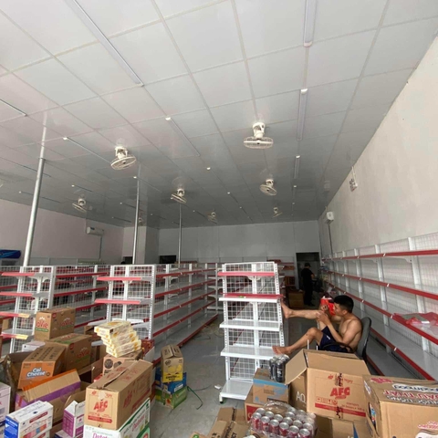 Kệ siêu thị đôi cao 1m5 dài 90