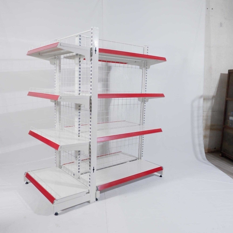 Kệ siêu thị đôi cao 1m5 dài 90 và 1 kệ đầu đốc