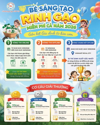 CUỘC THI BÉ SÁNG TẠO 2026: CÙNG CON VÀO BẾP, GẮN KẾT YÊU THƯƠNG TỪ BỮA CƠM
