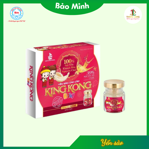 Yến sào cao cấp King Kong baby 70ml*6 hũ - set quà
