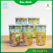 Combo 5 hộp bắp rang bơ vị bơ sữa, vị socola, Vị mật ong, vị trứng muối, vị phô mai cay 90gr