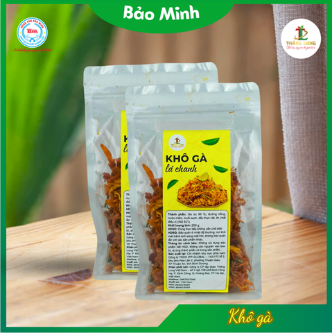 Khô gà lá chanh loại một túi 200g