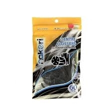 Tăm chỉ kẽ răng Nakori sợi tơ than hoạt tính bịch 60 cây