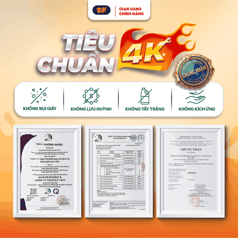 Combo 3 Bịch Giấy Vệ Sinh 12 Cuộn BP TISSUE Tặng 2 Gói Giấy Rút 270 Tờ Chất Liệu Nguyên Sinh An Toàn Thấm Hút Nhanh