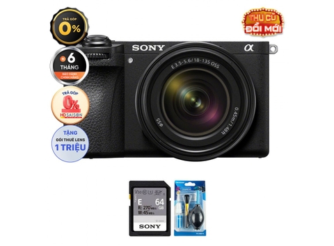Sony A6700 + Kèm Kit Lens 18-135mm (Chính hãng) (Thẻ Nhớ 64GB + Bộ Vệ Sinh)