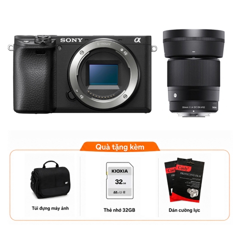 Sony a6400 (Chính hãng) + Kèm Lens Sigma 30mm f/1.4