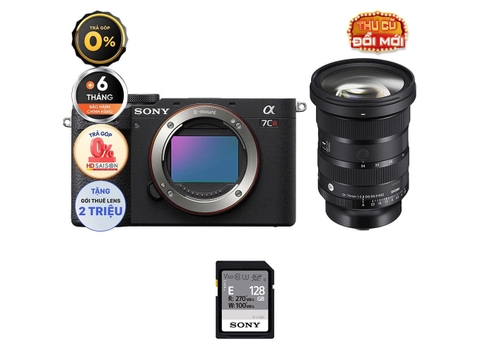 Sony A7CR Body + Kèm Lens Sigma 24-70mm f/2.8 II (Chính hãng)