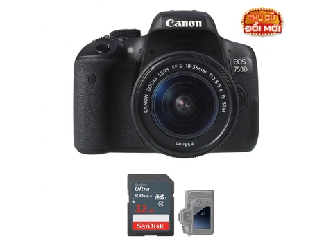 Canon EOS 750D + Kit 18-55mm – Máy Ảnh Cũ Đẹp 99%