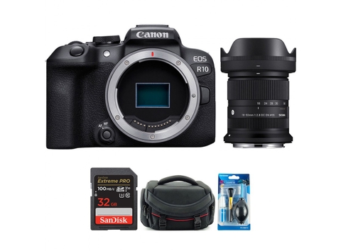 Canon EOS R10 + Kèm Lens Sigma RF-S 18-50mm f/2.8 (Chính hãng)