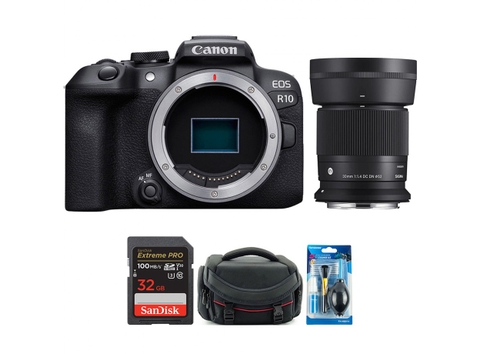 Canon EOS R10 + Kèm Lens Sigma 30mm f/1.4 (Chính hãng)