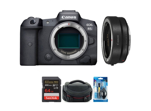 Canon EOS R5 + Ngàm Canon EF-EOS R (Chính Hãng)