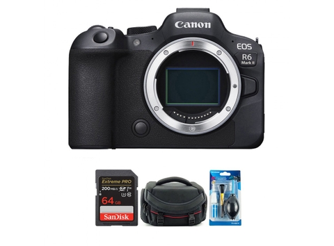Canon EOS R6 Mark II (Chính hãng) (Thẻ Nhớ 64GB + Túi Máy Ảnh + Bộ Vệ Sinh, Body Only)