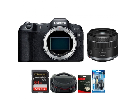 Canon EOS R8 + Kèm Lens Canon RF 24-50mm f/4.5-6.3 STM (Chính hãng)