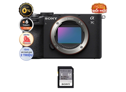 Sony A7C II Body (Chính hãng) (Thẻ Nhớ 64GB+Túi Máy Ảnh)
