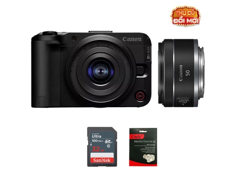 Canon EOS R50 V + Kit 14-30mm + Lens RF 50mm f/1.8 STM (Chính hãng)