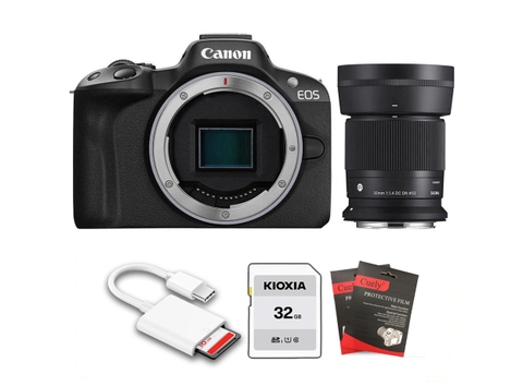 Canon EOS R50 + Kèm Lens Sigma 30mm f/1.4 (Chính hãng)