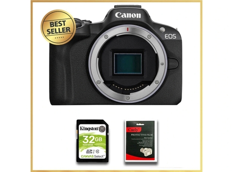 Canon EOS R50 Mới 100% – (Thẻ 32GB, Dán màn hình)