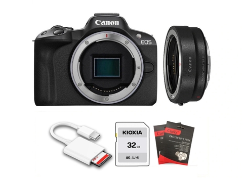 Canon EOS R50 + Kèm Ngàm Canon EF-EOS R (Chính hãng)