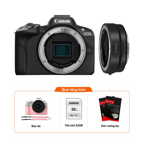 Canon EOS R50 + Kèm Ngàm Canon EF-EOS R (Chính hãng)