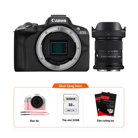 Canon EOS R50 + Kèm Lens Sigma RF-S 18-50mm f/2.8 (Chính hãng)