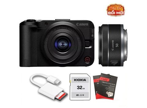 Canon EOS R50 V + Kit 14-30mm + Lens RF 50mm f/1.8 STM (Chính hãng)