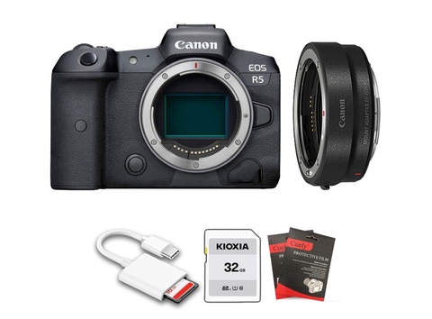 Canon EOS R5 + Ngàm Canon EF-EOS R (Chính Hãng)