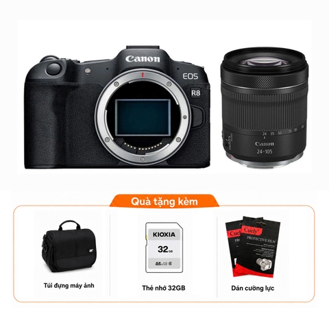 Canon EOS R8 + Kèm Lens Canon RF 24-105mm f/4-7.1 (Chính hãng)