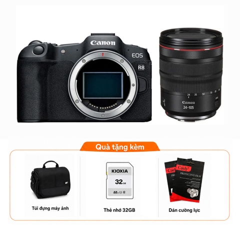 Canon EOS R8 + Kèm Lens Canon RF 24-105mm f/4L (Chính hãng)
