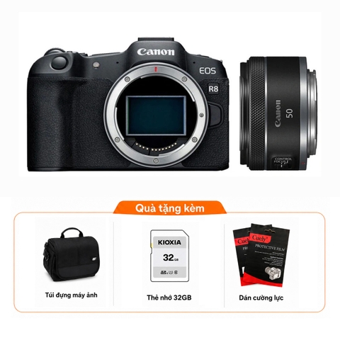 Canon EOS R8 + Kèm Lens Canon RF 50mm f/1.8 STM (Chính hãng)