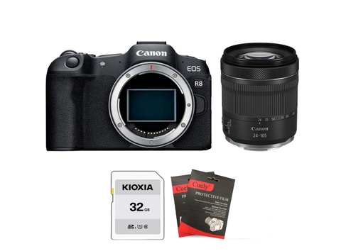 Canon EOS R8 + Kèm Lens Canon RF 24-105mm f/4-7.1 (Chính hãng)