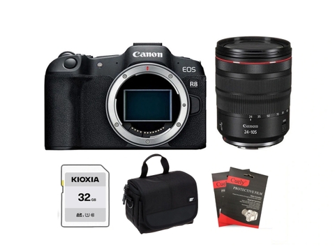 Canon EOS R8 + Kèm Lens Canon RF 24-105mm f/4L (Chính hãng)