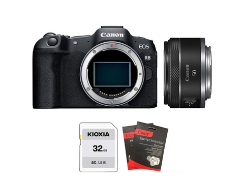 Canon EOS R8 + Kèm Lens Canon RF 50mm f/1.8 STM (Chính hãng)