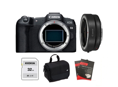 Canon EOS R8 + Kèm Ngàm Canon EF-EOS R (Chính hãng)
