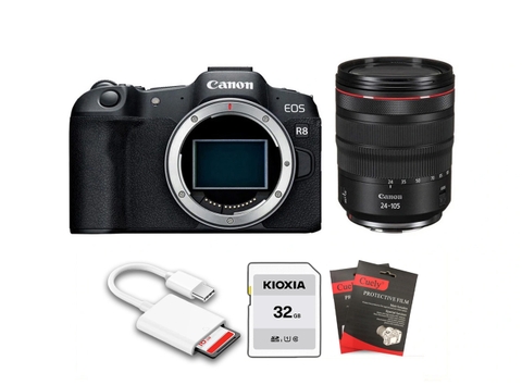 Canon EOS R8 + Kèm Lens Canon RF 24-105mm f/4L (Chính hãng)