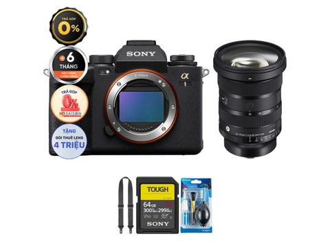 Sony A1 + Sigma 24-70mm f/2.8 II (Chính hãng) (Thẻ Nhớ 64GB + Dây Đeo + Bộ Vệ Sinh)