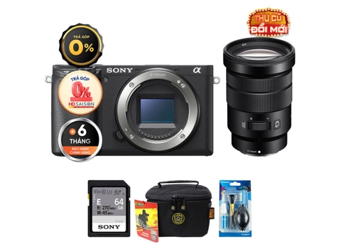 Sony a6400 + Kèm Lens Sony E 18-105mm f/4 (Chính hãng) (Thẻ Nhớ 64GB + Túi Máy Ảnh + Bộ Vệ Sinh)