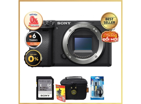 Sony a6400 (Chính hãng) (Thẻ Nhớ 64GB + Túi Máy Ảnh + Bộ Vệ Sinh, Body Only)