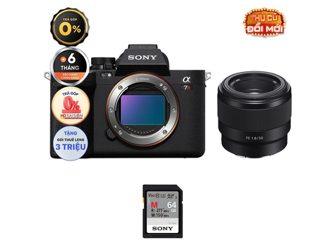 Sony A7R V + Sony FE 50mm f/1.8 (Chính hãng)