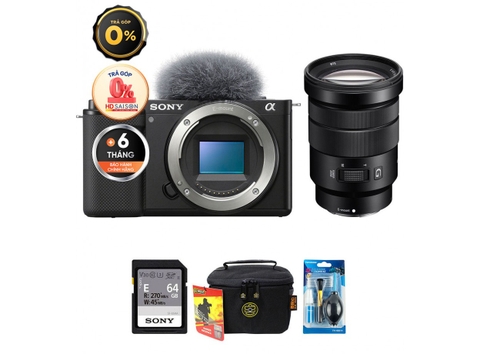 Sony ZV-E10 + Kèm Lens Sony E 18-105mm f/4, Black (Chính hãng)