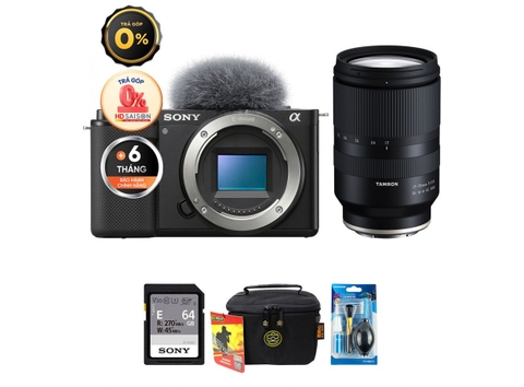 Sony ZV-E10 + Kèm Lens Tamron 17-70mm f/2.8 III, Black (Chính hãng)