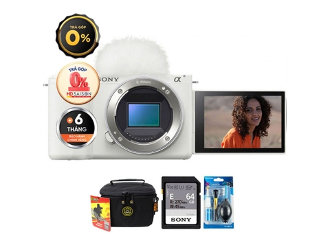 Sony ZV-E10 II (Chính hãng) (Thẻ Nhớ 64GB + Túi Máy Ảnh + Bộ Vệ Sinh, Body Only)
