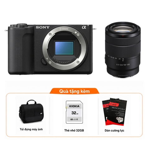 Sony ZV-E10 + Kèm Lens Sony E 18-135mm f/3.5-5.6, Black (Chính hãng)