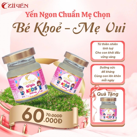 Yến sào tươi chưng dành cho trẻ em 3000mg Tổ Yến