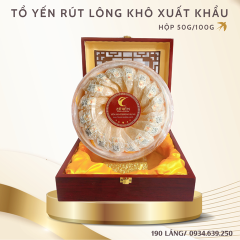 Tổ yến rút lông khô xuất khẩu