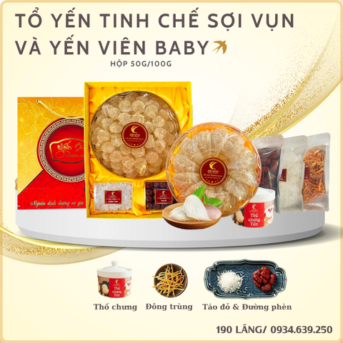Yến tinh chế sợi vụn & Yến viên baby cho bé