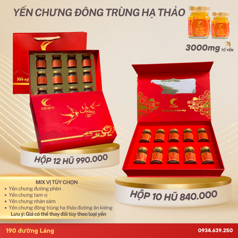 Yến tươi chưng Đông Trùng HT - 3000mg tổ Yến