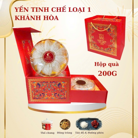 Hộp quà tổ yến tinh chế loại 1 - 200g