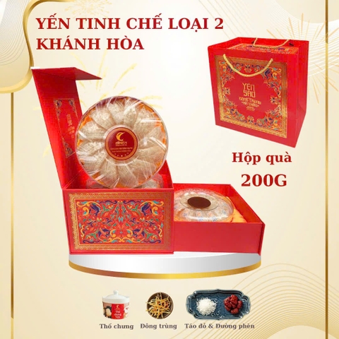 Hộp quà yến sào tinh chế loại 2 - 200g