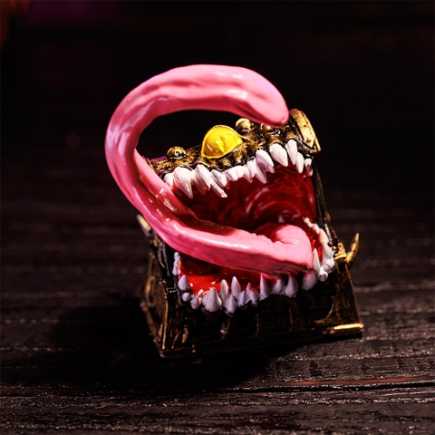Mimic Treasure Chest Monster Artisan Keycap Breakwooden
